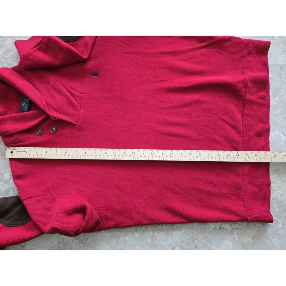 Polo Ralph Lauren Sweater Red Pullover Cotton Men's Large